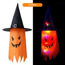 Load image into Gallery viewer, Halloween LED Flashing Light Hanging Ghost Halloween Party Dress Up Glowing Wizard Hat Lamp Horror Props Home Bar Decoration