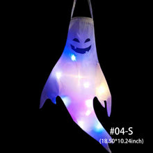 Load image into Gallery viewer, Large Size LED Halloween Ghost Outdoor Light Festival Dress Up Skeleton Horror Hanging Glowing Halloween Party Decor