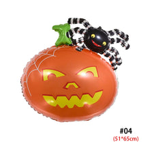 Load image into Gallery viewer, Halloween Pumpkin Ghost Balloons Decorations Spider Foil Balloons Inflatable Toys Bat Globos Halloween Party Supplies Kids Toys