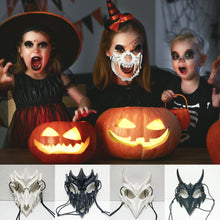 Load image into Gallery viewer, Japanese Dragon God Mask Halloween Werewolf Mask Skull Scary Half Face Mask Masquerade Ball Party Cosplay Props