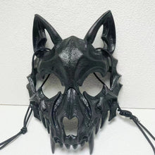 Load image into Gallery viewer, Japanese Dragon God Mask Halloween Werewolf Mask Skull Scary Half Face Mask Masquerade Ball Party Cosplay Props
