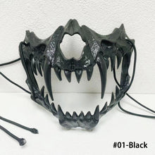 Load image into Gallery viewer, Japanese Dragon God Mask Halloween Werewolf Mask Skull Scary Half Face Mask Masquerade Ball Party Cosplay Props