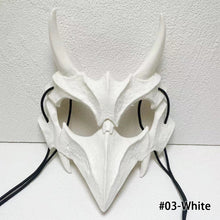 Load image into Gallery viewer, Japanese Dragon God Mask Halloween Werewolf Mask Skull Scary Half Face Mask Masquerade Ball Party Cosplay Props