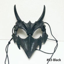 Load image into Gallery viewer, Japanese Dragon God Mask Halloween Werewolf Mask Skull Scary Half Face Mask Masquerade Ball Party Cosplay Props