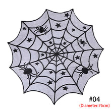Load image into Gallery viewer, Halloween Decoration Black Lace Spider Web Tablecloth Table Runner Fireplace Mantel Scarf Event Party Decoration Supply