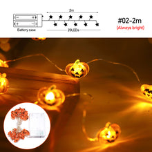 Load image into Gallery viewer, 2m 20Led Halloween Pumpkin Ghost Led Light String Festival Bar Home Party Decor Halloween Ornament For Home Party Supplies