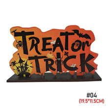 Load image into Gallery viewer, Halloween Wooden Ornament Spider Pumpkin Ghost Wood Door Hanging Signs Pendant Halloween Party Decorations for Home DIY Crafts