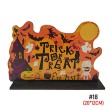 Load image into Gallery viewer, Halloween Wooden Ornament Spider Pumpkin Ghost Wood Door Hanging Signs Pendant Halloween Party Decorations for Home DIY Crafts