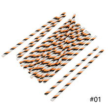Load image into Gallery viewer, 25pcs/pack Halloween Straws Skeletons Pumpkins Straw Halloween Party Decoration Festival Supplies For Bar Bar Restaurant
