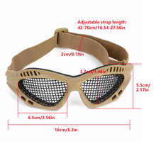 Load image into Gallery viewer, Tactical Paintball Goggles Eyewear Steel Wire Mesh Airsoft Net Glasses Shock Resistance Eye Game Protector for Outdoor Hunting