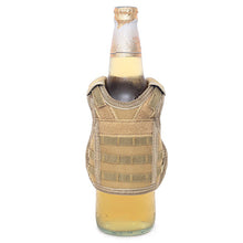 Load image into Gallery viewer, Mini Tactical Beer Bottle Vest Cover Miniature Military Molle Vest Personal Bottle Drink Set Adjustable Shoulder Straps Party Christmas