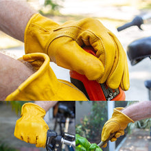 Load image into Gallery viewer, Work Gloves Retro Motorcycle Riding Gloves Wear Resistant Car Repair Work Garden Gardening Roses Handling Welding Gloves Clothing Gloves
