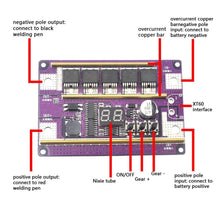 Load image into Gallery viewer, Spot Welder Portable DIY Kit 99 Gears Adjustable Mini Spots Welding Control Board for Welding Machine 18650 Battery 0.05-0.3mm Nickel Sheet