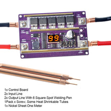 Load image into Gallery viewer, Spot Welder Portable DIY Kit 99 Gears Adjustable Mini Spots Welding Control Board for Welding Machine 18650 Battery 0.05-0.3mm Nickel Sheet
