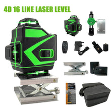 Load image into Gallery viewer, 16 Lines 4D Laser Level Self-Leveling 360 Horizontal And Vertical Super Powerful Green Line Laser Level Green Beam Laser Level