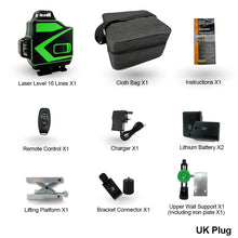 Load image into Gallery viewer, 16 Lines 4D Laser Level Self-Leveling 360 Horizontal And Vertical Super Powerful Green Line Laser Level Green Beam Laser Level