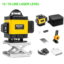 Load image into Gallery viewer, 12/16 Lines 3D/4D 360° Laser Level Nivel Laser Leveling Device Green Beam Laser Level Self-leveling Horizontal Vertical Measure Tool