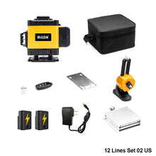 Load image into Gallery viewer, 12/16 Lines 3D/4D 360° Laser Level Nivel Laser Leveling Device Green Beam Laser Level Self-leveling Horizontal Vertical Measure Tool