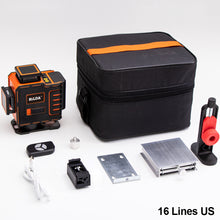 Load image into Gallery viewer, Professional 3D/4D Laser Level Level Self-Leveling 360 Horizontal And Vertical Cross With Wave Sensing Super Powerful Green Laser Level
