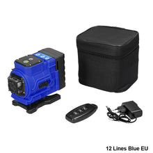 Load image into Gallery viewer, 3D 12 Lines Laser Level Self-Leveling 360 Horizontal And Vertical Omnidirectional Green Line Laser Level Ground Wall Home Improvement Tool