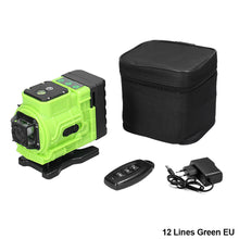 Load image into Gallery viewer, 3D 12 Lines Laser Level Self-Leveling 360 Horizontal And Vertical Omnidirectional Green Line Laser Level Ground Wall Home Improvement Tool