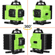 Load image into Gallery viewer, 4D 16 Lines Laser Level Self-Leveling 360 Horizontal And Vertical Omnidirectional Green Line Laser Level Ground Wall Home Improvement Tool