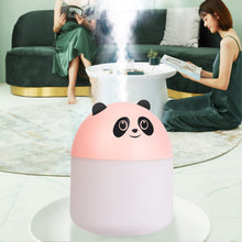 Load image into Gallery viewer, 250ml Cute Panda Mini Air Humidifier with Night Light Essential Oil Diffuser USB Mist Maker Car Air Freshener for Bedroom Office
