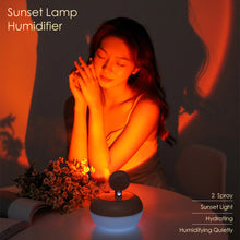 Load image into Gallery viewer, 300ml Sunset Lamp Air Humidifier Mini Humidifier USB Aroma Essential Oil Diffuser Skin Moisturiser Photograph Props for Home Car Mini Water Diffuser