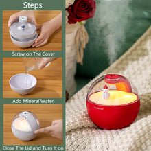 Load image into Gallery viewer, 220ml Astronaut Snowman Mini Air Humidifier with Night Light Essential Oil Diffuser USB Mist Maker Christmas Gift Home Car