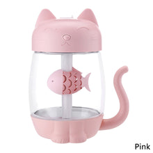 Load image into Gallery viewer, 350ml Cartoon Cat Air Humidifier LED Light 4h Automatic Power Off Ultra-Quiet USB Humidifier For Kids Nursery Home Office Car
