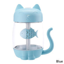 Load image into Gallery viewer, 350ml Cartoon Cat Air Humidifier LED Light 4h Automatic Power Off Ultra-Quiet USB Humidifier For Kids Nursery Home Office Car