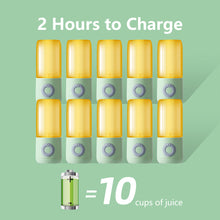 Load image into Gallery viewer, 500ml Portable Mini Juicer Blender USB Rechargeable 4-Blade Cutter Juicer Blenders Food Processor Milk Shake Smoothie Maker Mixer
