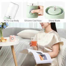 Load image into Gallery viewer, 500ml Portable Mini Juicer Blender USB Rechargeable 4-Blade Cutter Juicer Blenders Food Processor Milk Shake Smoothie Maker Mixer