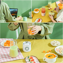 Load image into Gallery viewer, 500ml Portable Mini Juicer Blender USB Rechargeable 4-Blade Cutter Juicer Blenders Food Processor Milk Shake Smoothie Maker Mixer
