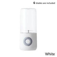 Load image into Gallery viewer, 500ml Portable Mini Juicer Blender USB Rechargeable 4-Blade Cutter Juicer Blenders Food Processor Milk Shake Smoothie Maker Mixer