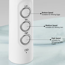 Load image into Gallery viewer, 3 In 1 Handheld Rechargeable Electric Milk Frother Foam Maker High Speeds Drink Mixer Handheld Foamer Coffee Frothing Wand