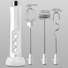 Load image into Gallery viewer, 3 In 1 Handheld Rechargeable Electric Milk Frother Foam Maker High Speeds Drink Mixer Handheld Foamer Coffee Frothing Wand