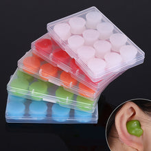 Load image into Gallery viewer, 12PCS Silicone Ear Plugs Noise Reduction Sleep Anti Canceling Sound Insulation Earplug Protection Sleeping Reusable Ear Plugs