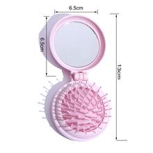 Load image into Gallery viewer, Cute Air Cushion Comb Small Folding Mirror Comb Folding Pocket Comb Massage Comb Hair Comb Hair Styling Tool