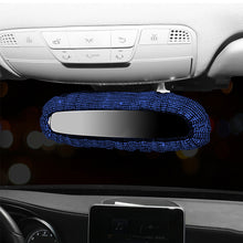 Load image into Gallery viewer, Car Rear View Bling Rhinestone Rear View Mirror Charming Rearview Mirror Cover With Crystal Diamonds Elastic Glitter