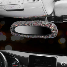 Load image into Gallery viewer, Car Rear View Bling Rhinestone Rear View Mirror Charming Rearview Mirror Cover With Crystal Diamonds Elastic Glitter