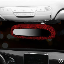 Load image into Gallery viewer, Car Rear View Bling Rhinestone Rear View Mirror Charming Rearview Mirror Cover With Crystal Diamonds Elastic Glitter