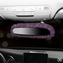 Load image into Gallery viewer, Car Rear View Bling Rhinestone Rear View Mirror Charming Rearview Mirror Cover With Crystal Diamonds Elastic Glitter