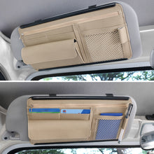 Load image into Gallery viewer, Car Sun Visor Clip Organizer Sunshade Storage Leather Stowing Box Pen Card Ticket Sunglasses Clip Bag Accessories