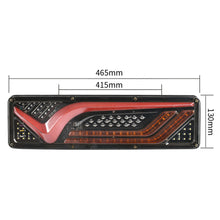Load image into Gallery viewer, 46cm 24V LED Truck Signal Lamp Trailer Tail Light Rear Lights Turn Signal Brake Reverse Lorry Bus Camper Caravan RV Tractor