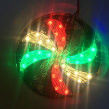 Load image into Gallery viewer, Round Motorcycle Colorful LED Strobe Light Flash Lamp Atmosphere Lamp Modified Windmill Lights Fire Wheel Lights
