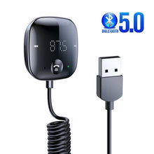 Load image into Gallery viewer, Powstation Bluetooth 5.0 Car Audio Transmitter Wireless Bluetooth FM Transmitter AUX Audio Receiver MP3 Player Car Kit Handsfree