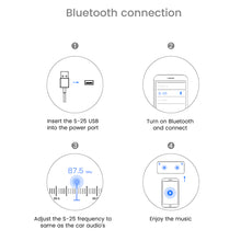 Load image into Gallery viewer, Powstation Bluetooth 5.0 Car Audio Transmitter Wireless Bluetooth FM Transmitter AUX Audio Receiver MP3 Player Car Kit Handsfree