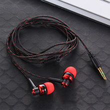 Load image into Gallery viewer, Wired Earphone Stereo In-Ear 3.5mm Nylon Weave Cable Earphone Headset With Mic For Laptop Smartphone Gifts