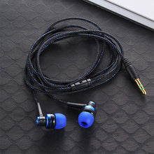 Load image into Gallery viewer, Wired Earphone Stereo In-Ear 3.5mm Nylon Weave Cable Earphone Headset With Mic For Laptop Smartphone Gifts